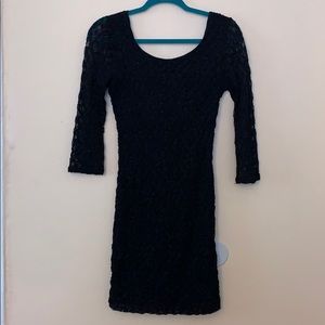 Black Lace Mini-Dress